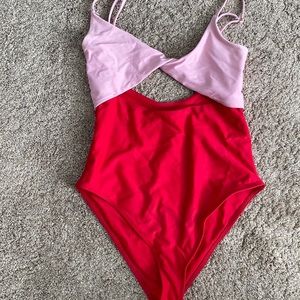 Beach riot two toned one piece bathing suit